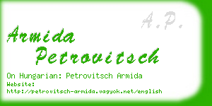 armida petrovitsch business card